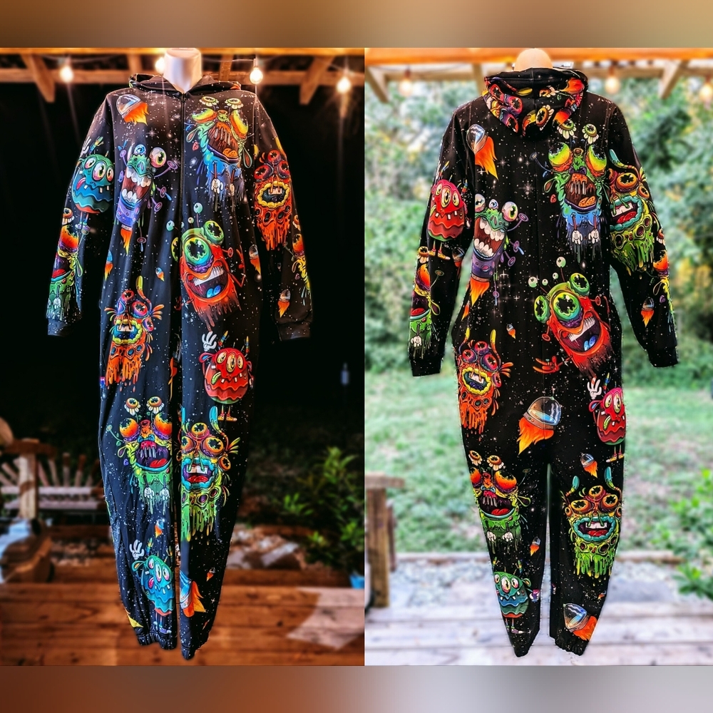 SOLD *DEVIL WALKING* Space Freakz Onesie XL